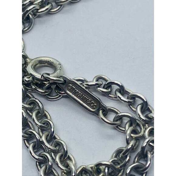 20" Tiffany & Co. 3mm Large Link Rolo Chain Necklace in Sterling Silver - Picture 5 of 9